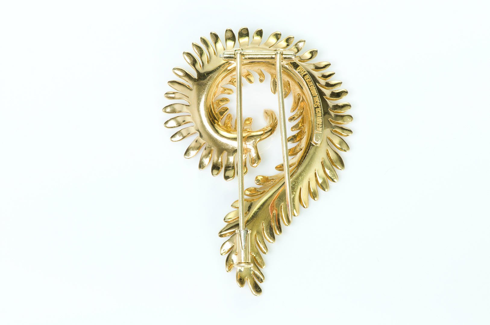 Tiffany & Co. Schlumberger Gold Feather Brooch