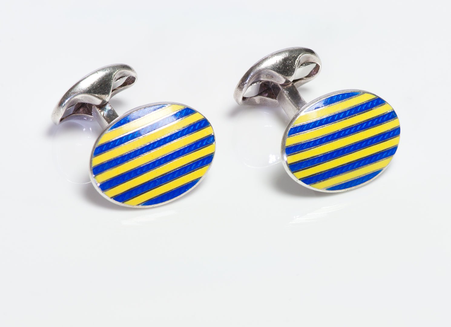 Tiffany Co. Silver Enamel Cufflinks