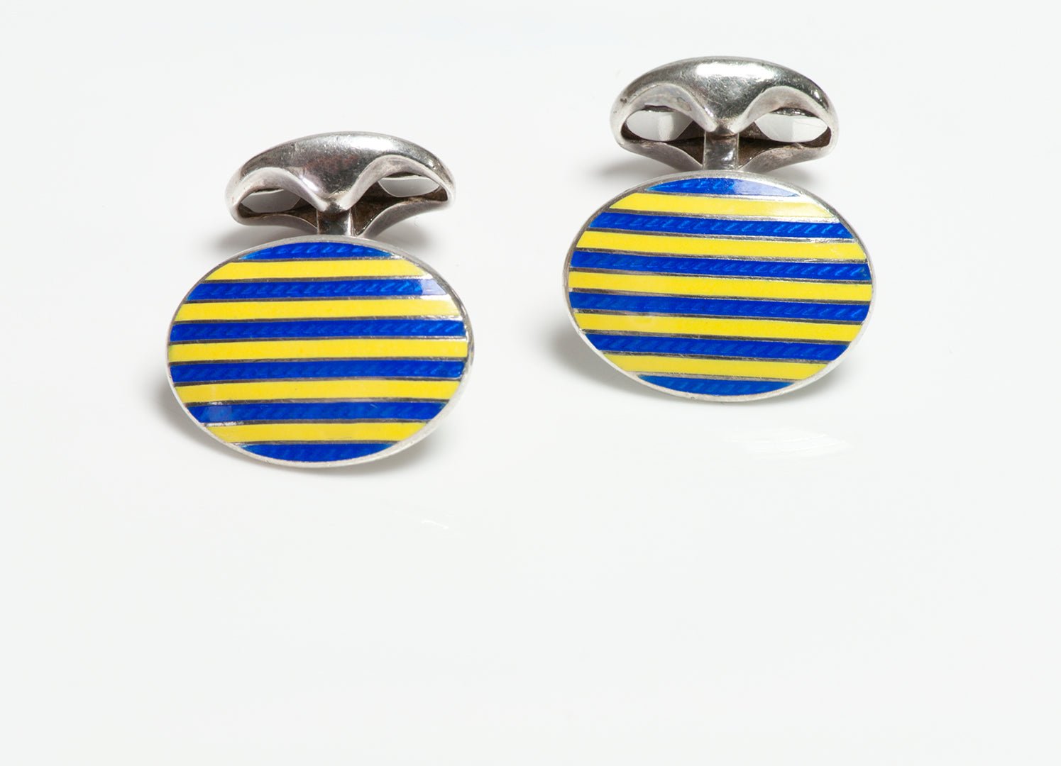 Tiffany Co. Silver Enamel Cufflinks
