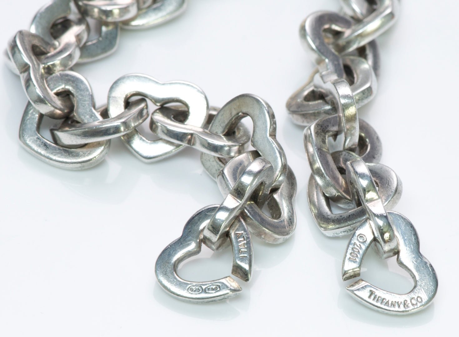 Tiffany & Co. Silver Gold Heart Bracelet