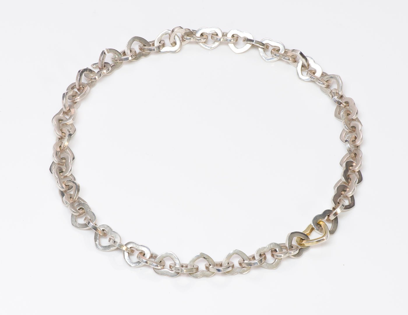 Tiffany & Co. Silver Gold Heart Necklace