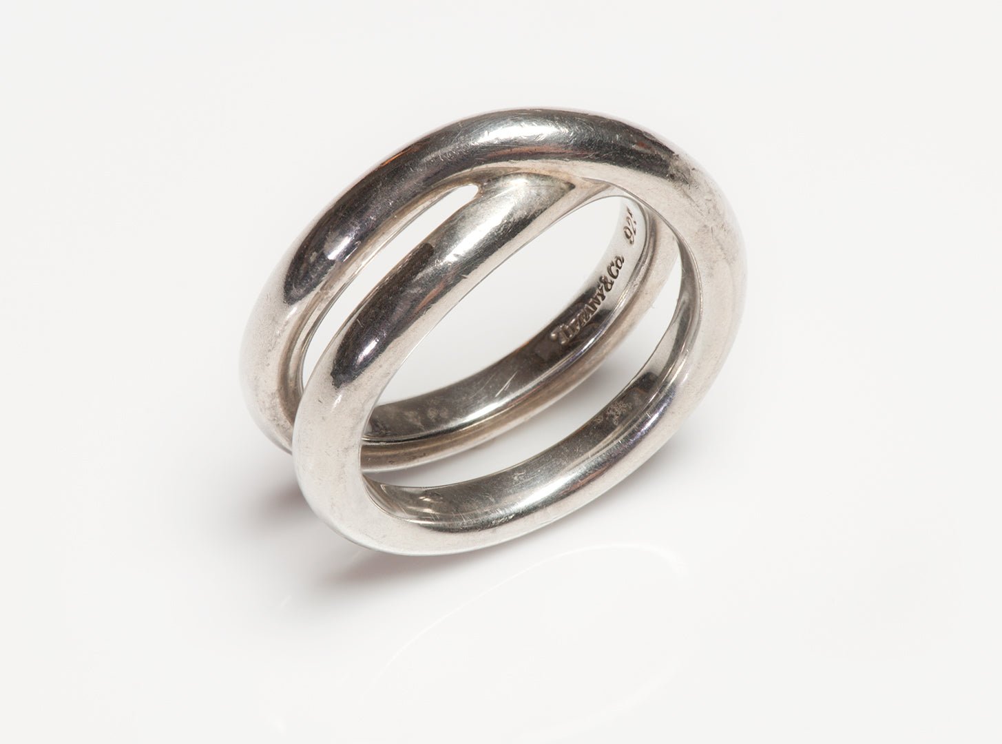 Tiffany & Co. Silver Paloma Picasso Le Cercle Crossover Ring