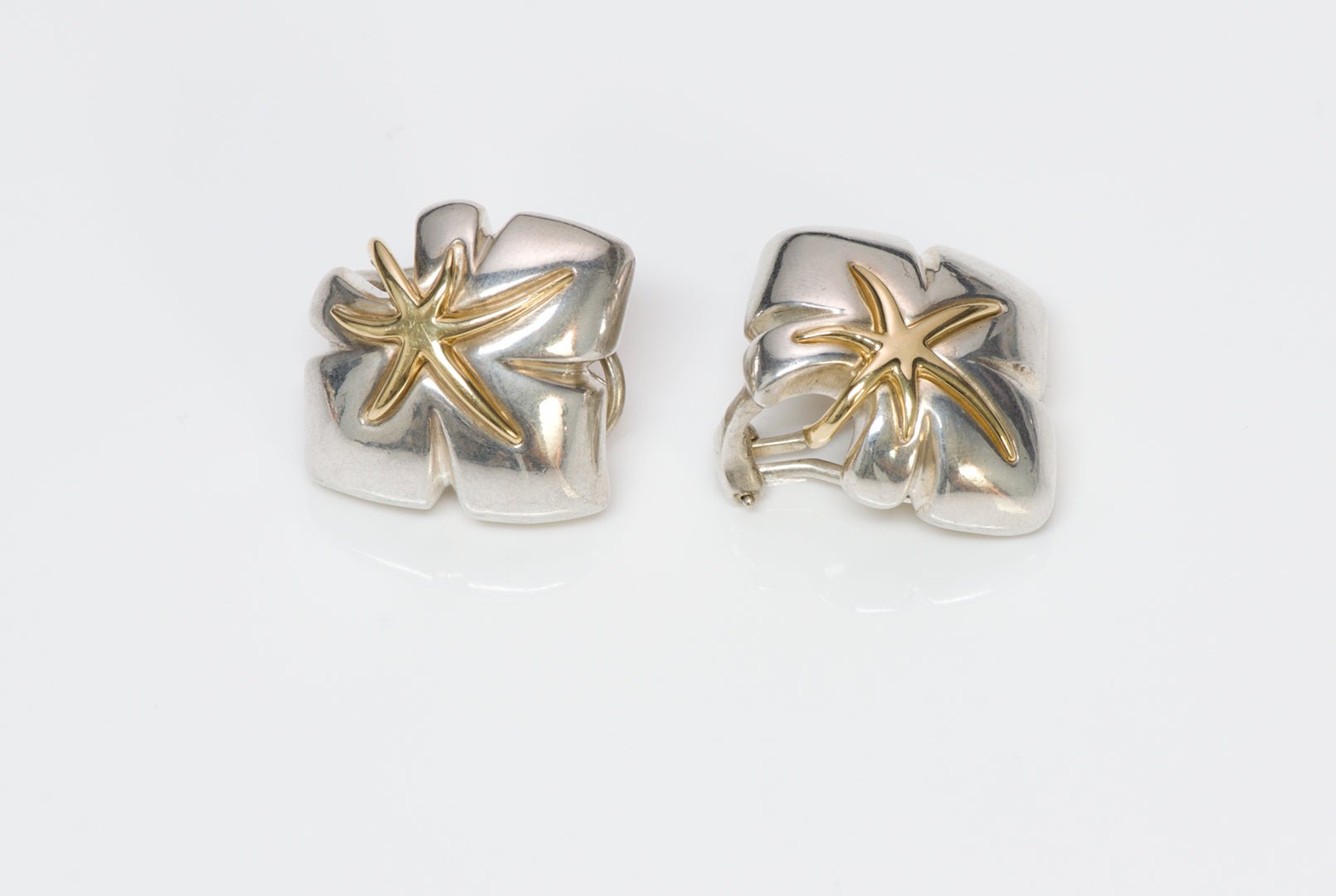 Tiffany & Co. Sterling & 18K Gold Earrings