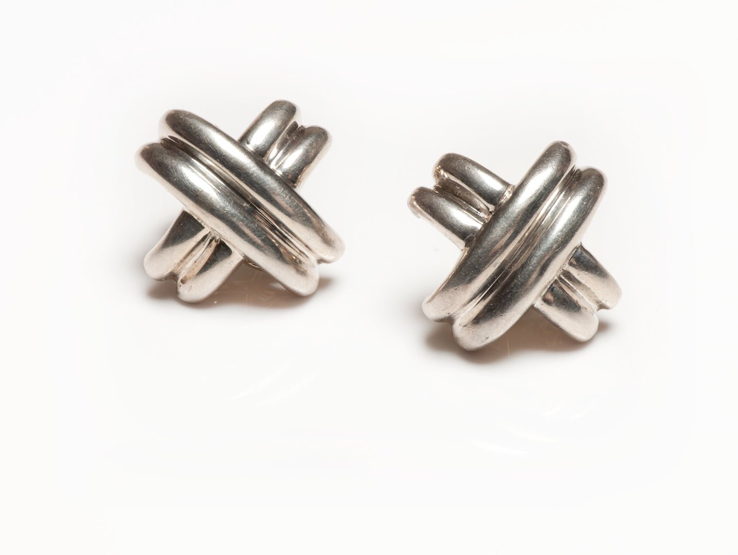 Tiffany & Co. Sterling Silver Signature X Clip-On Earrings