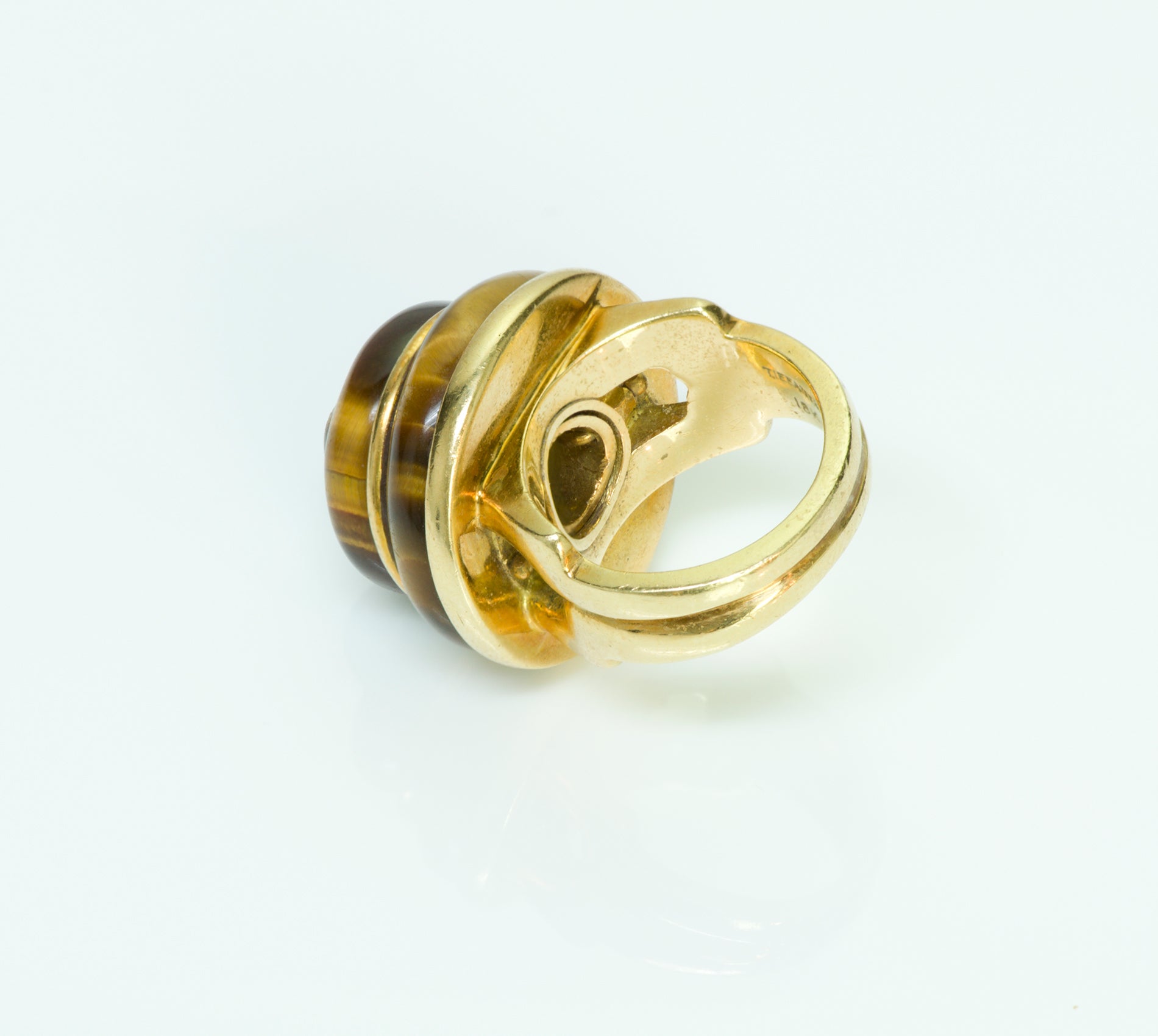 Tiffany & Co. Tiger's Eye Yellow Gold Dome Ring