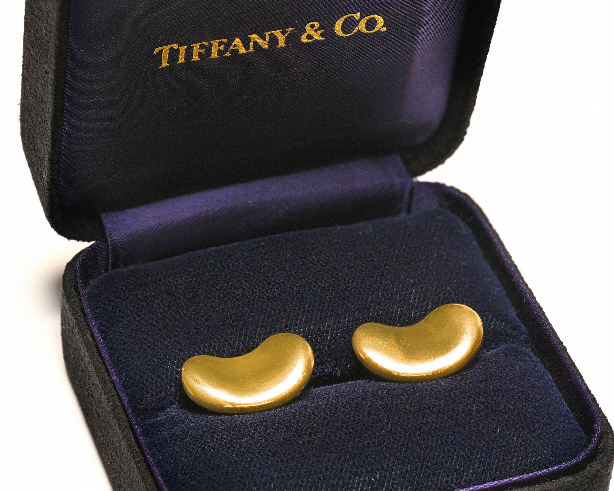 Tiffany & Co. 18K Yellow Gold Elsa Peretti Bean Cufflinks