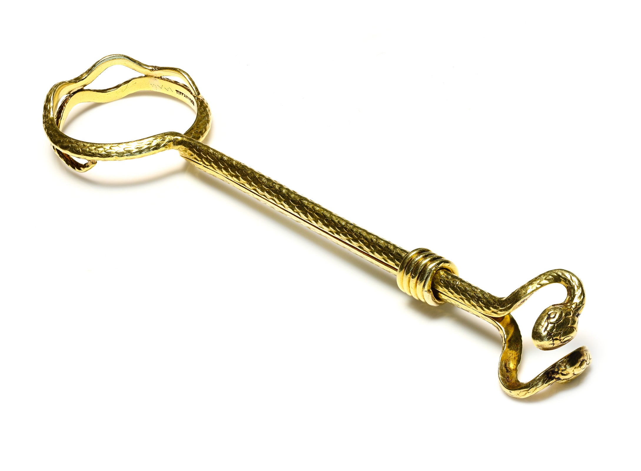 Antique Tiffany Co. Art Nouveau 14K Gold Snake Cigarette Holder