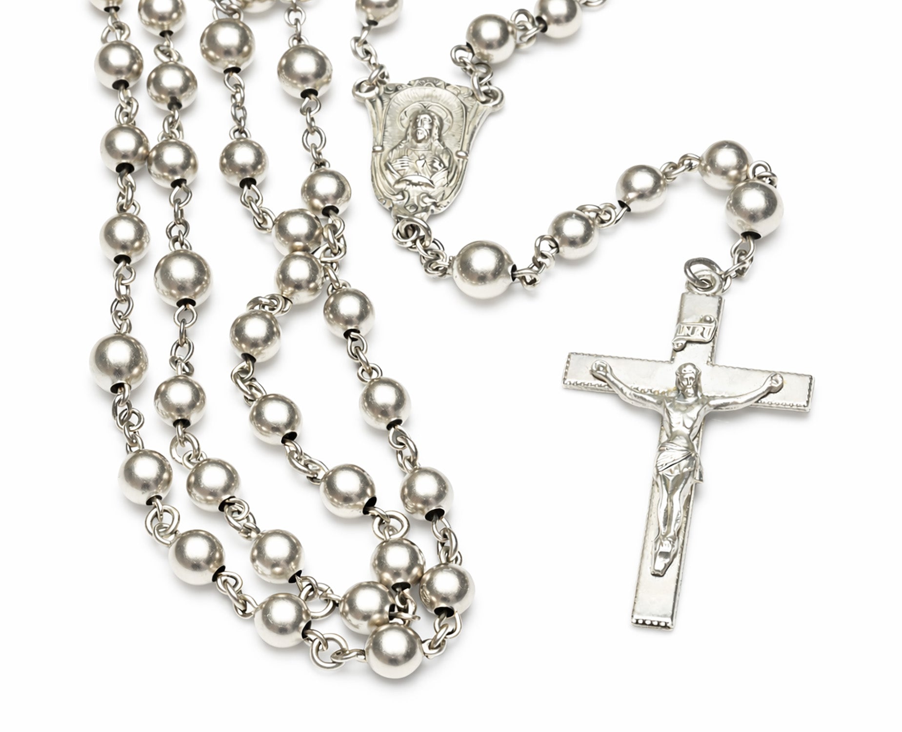 Tiffany & Co. Sterling Silver Catholic Rosary Necklace