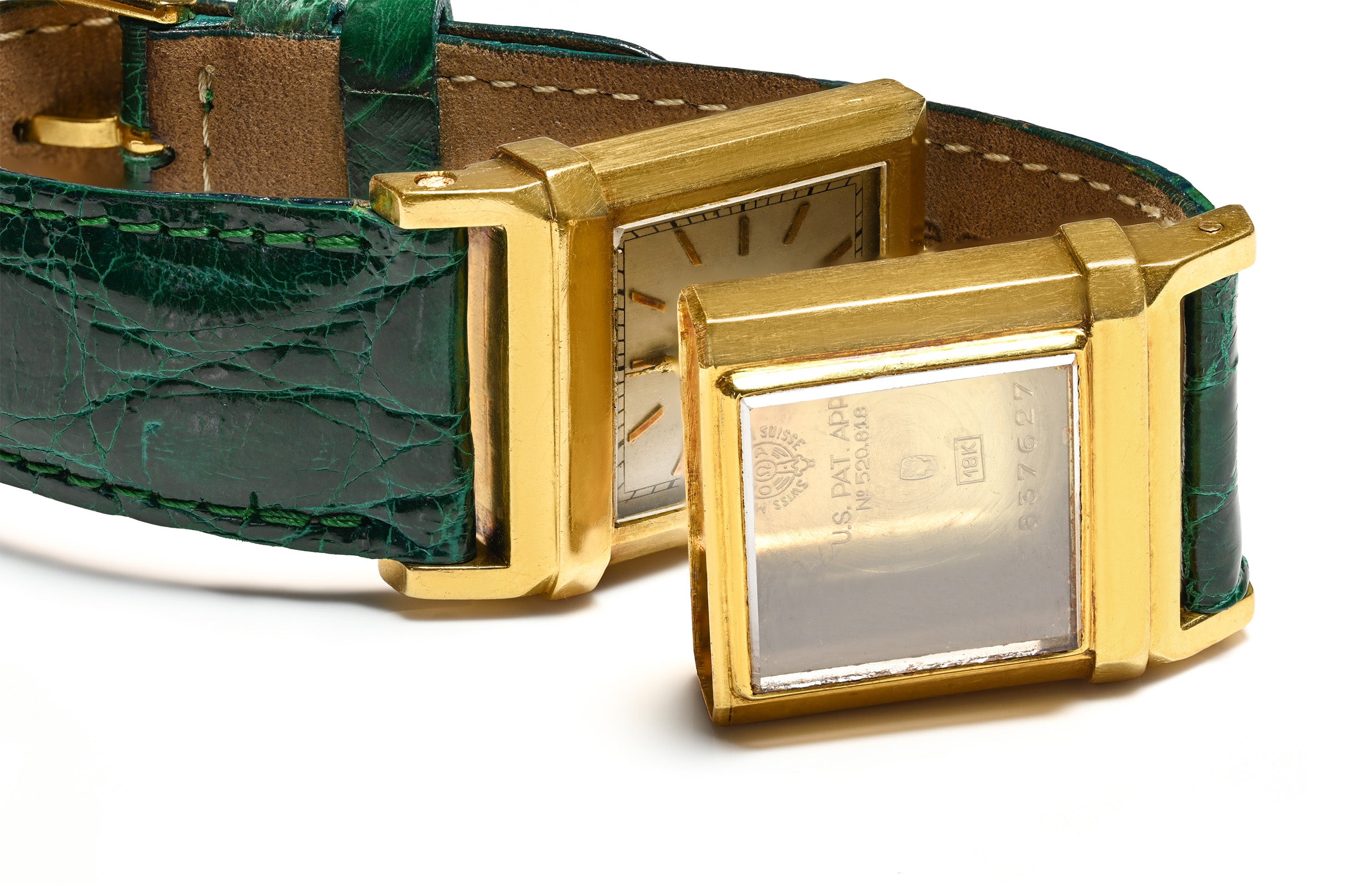 Tiffany & Co. 18K Gold Art Deco Marine Watch with Omega Movement, 1933