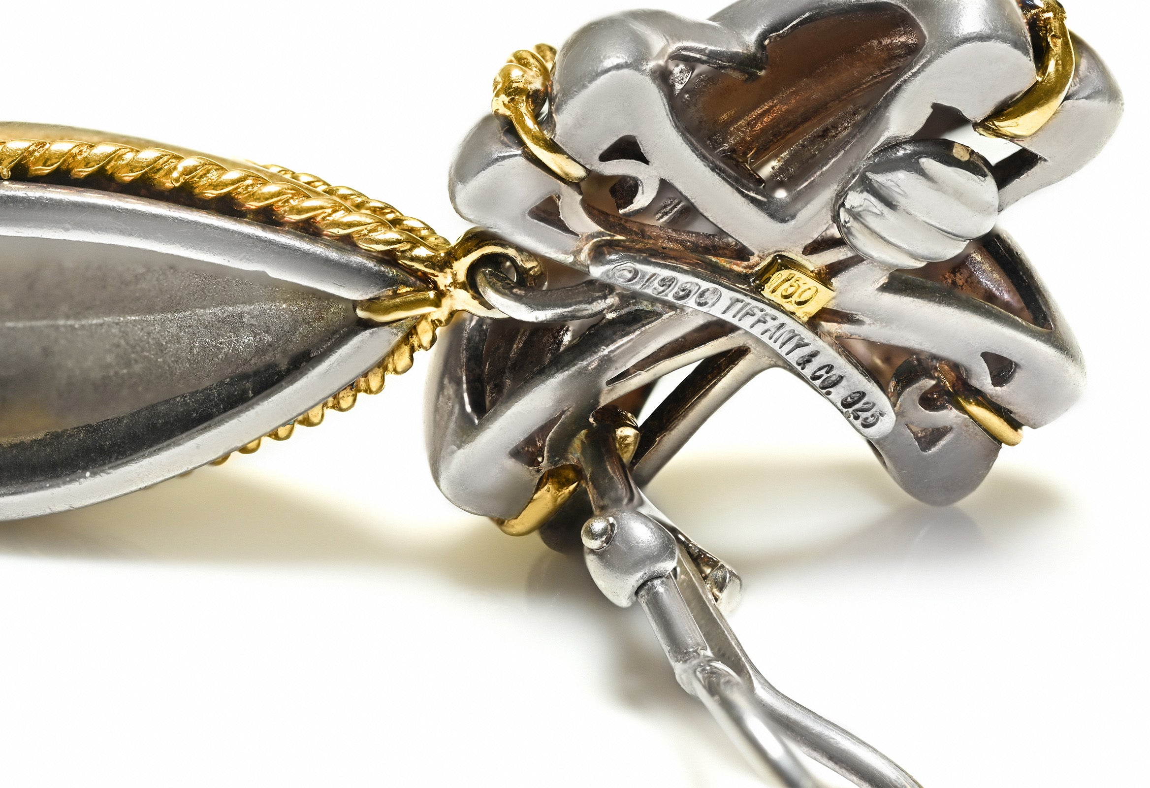 Tiffany & Co. Signature X Drop Earrings in Silver & 18K Gold