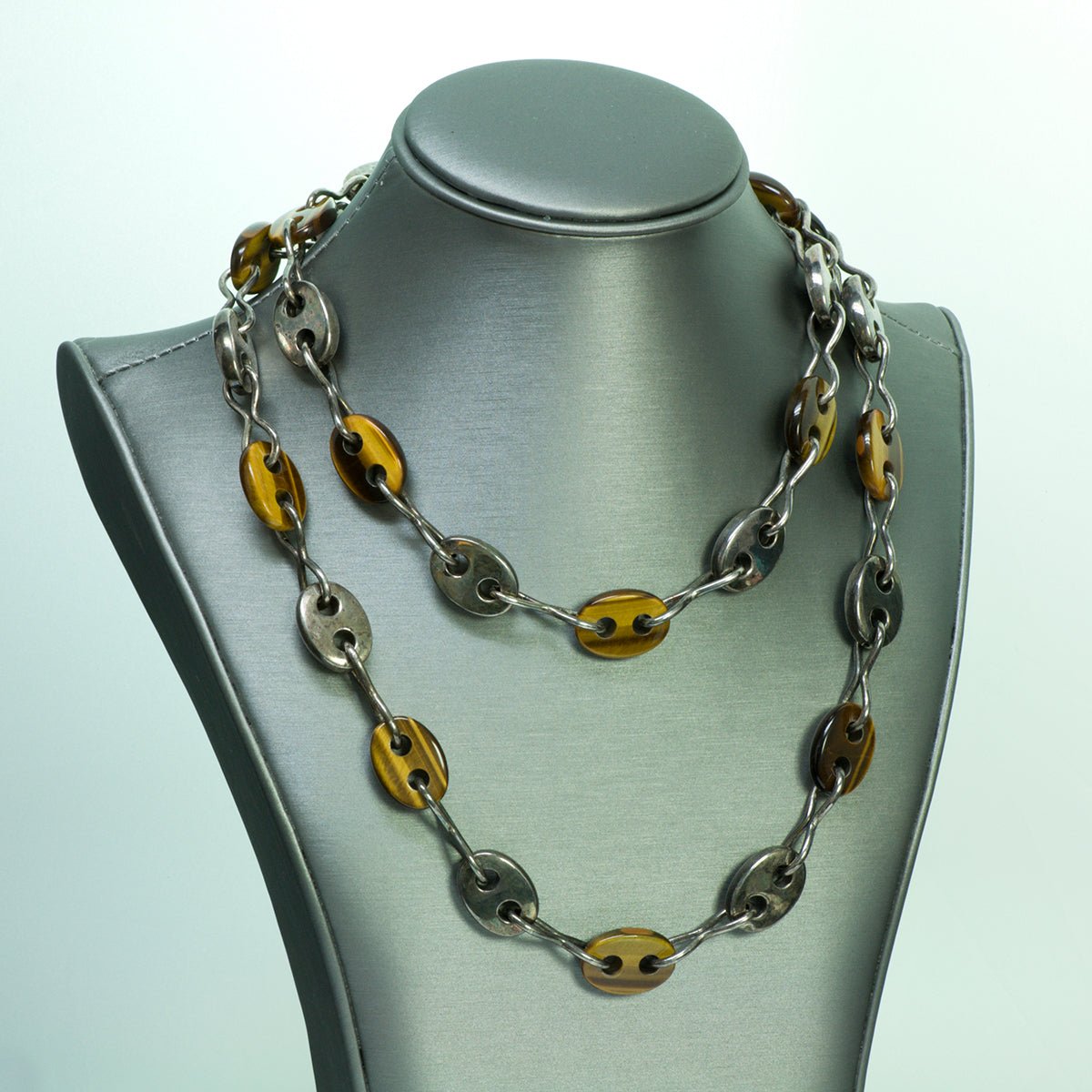 Tiger Eye Sterling Silver Necklace