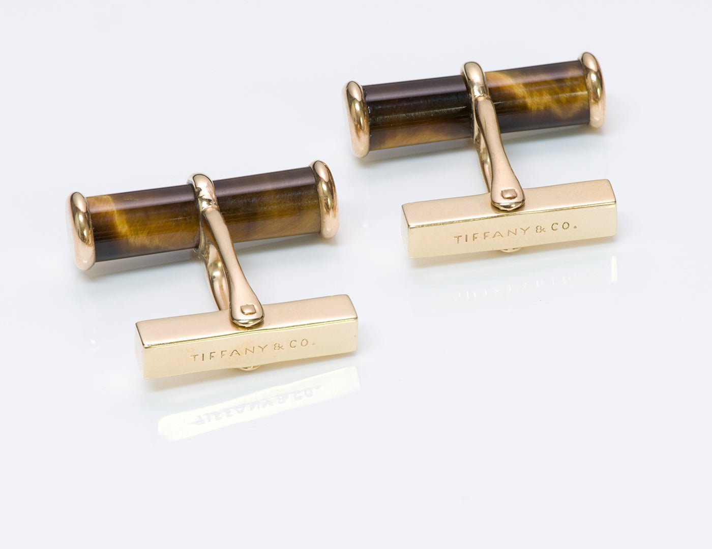 Tiger Eye Tiffany & Co. Gold Cufflinks