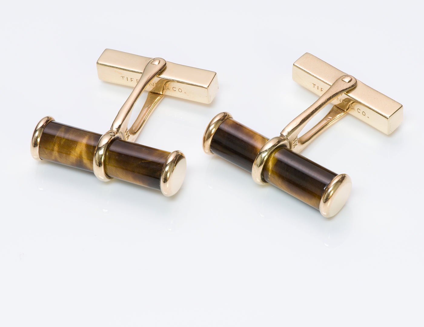 Tiger Eye Tiffany & Co. Gold Cufflinks