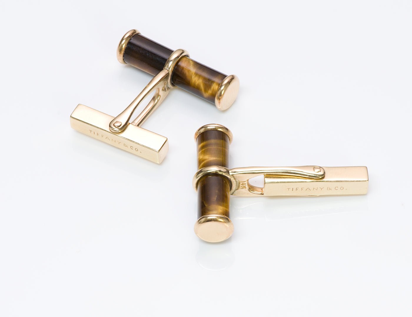 Tiger Eye Tiffany & Co. Gold Cufflinks
