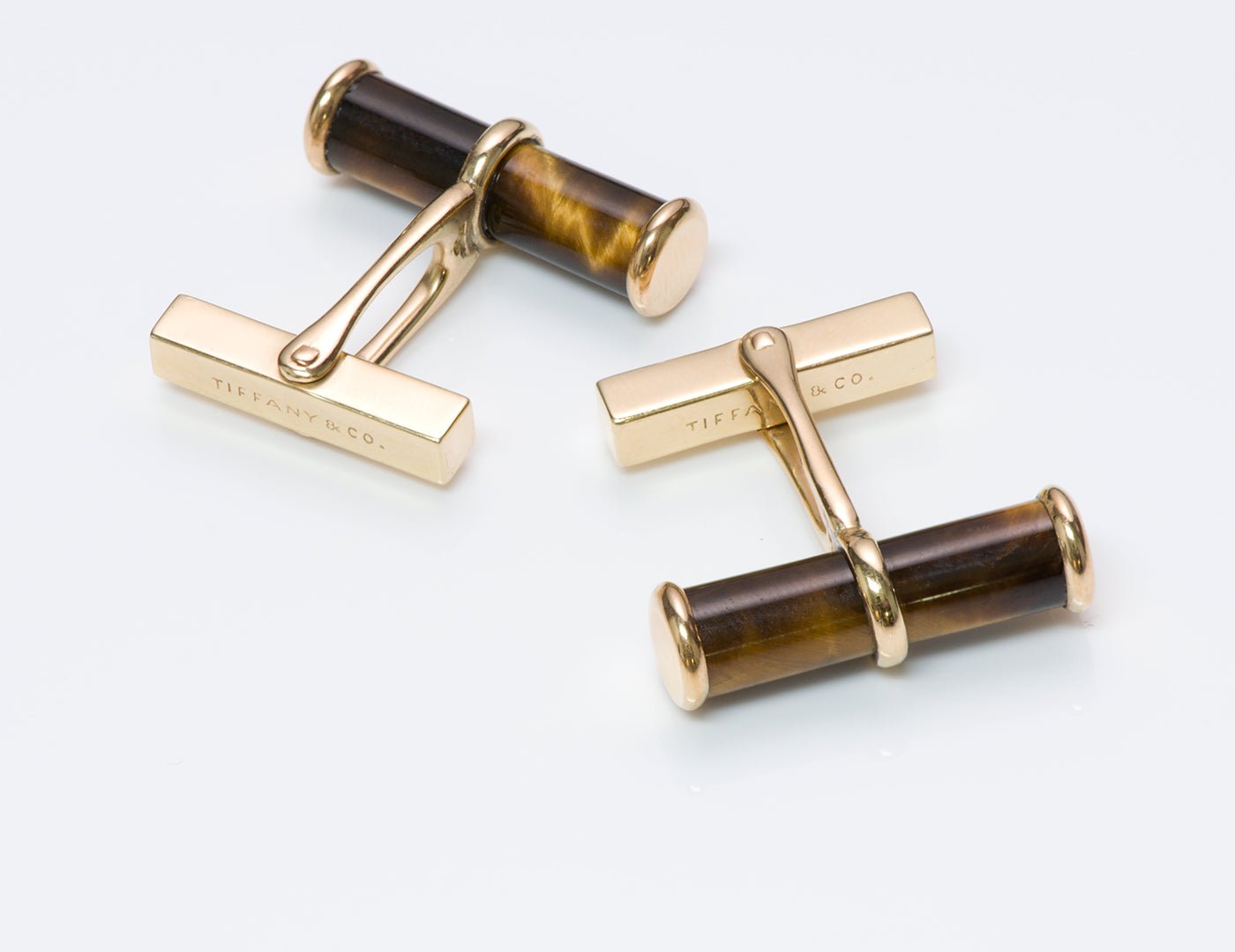Tiger Eye Tiffany & Co. Gold Cufflinks