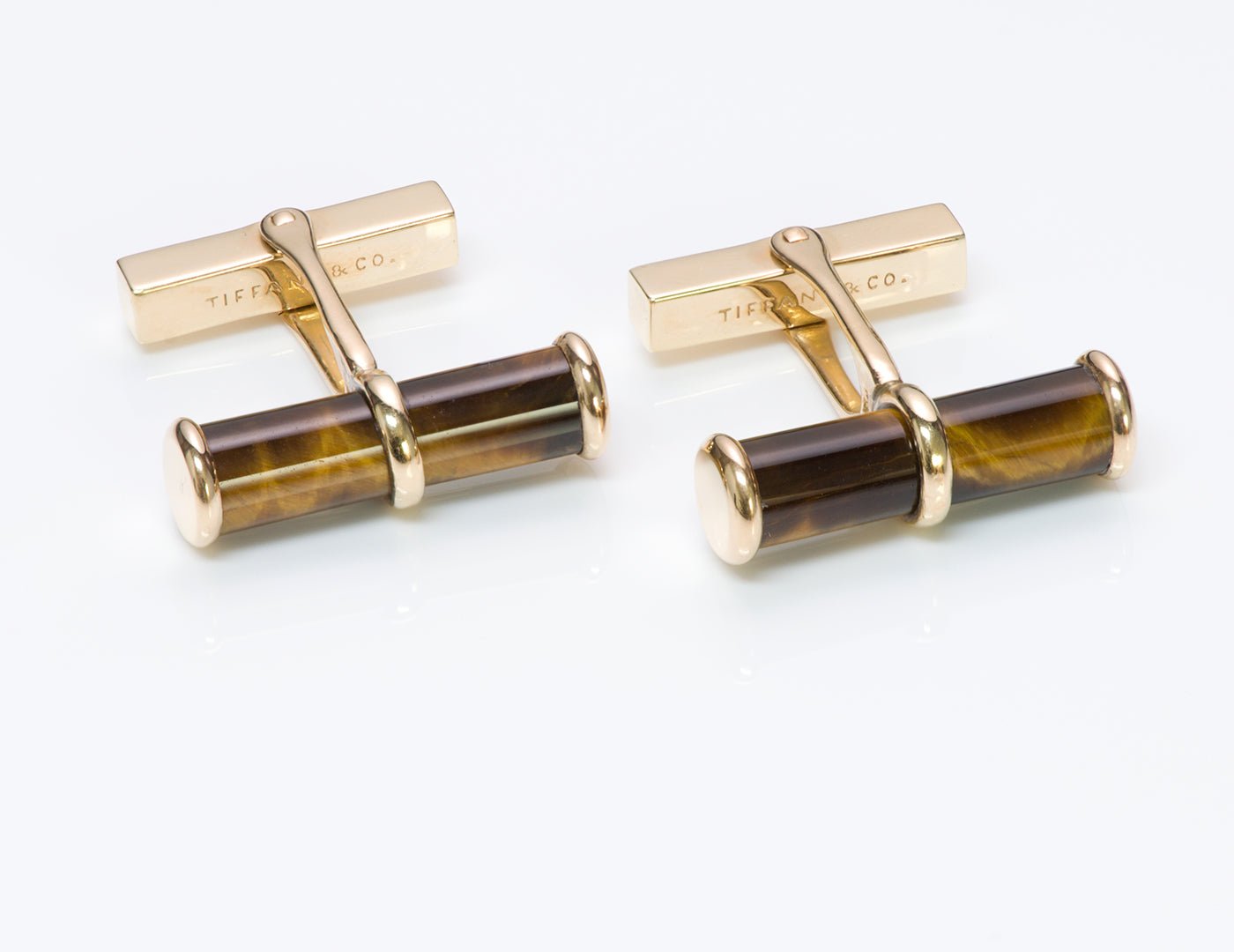 Tiger Eye Tiffany & Co. Gold Cufflinks