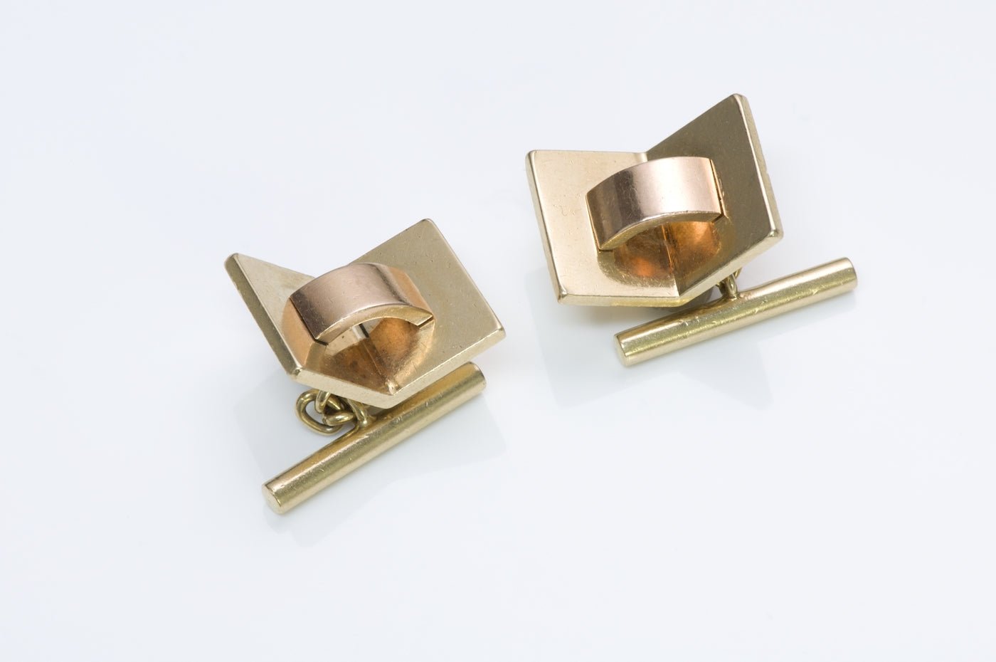 Trabert Hoeffer Mauboussin Gold Cufflinks