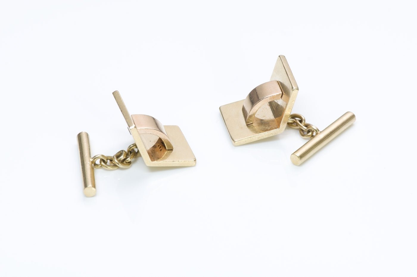 Trabert Hoeffer Mauboussin Gold Cufflinks