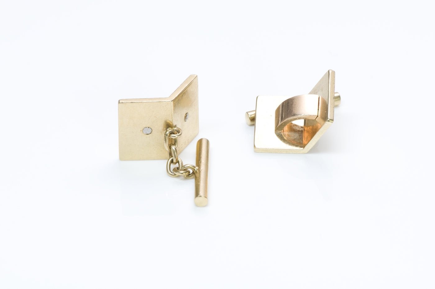 Trabert Hoeffer Mauboussin Gold Cufflinks