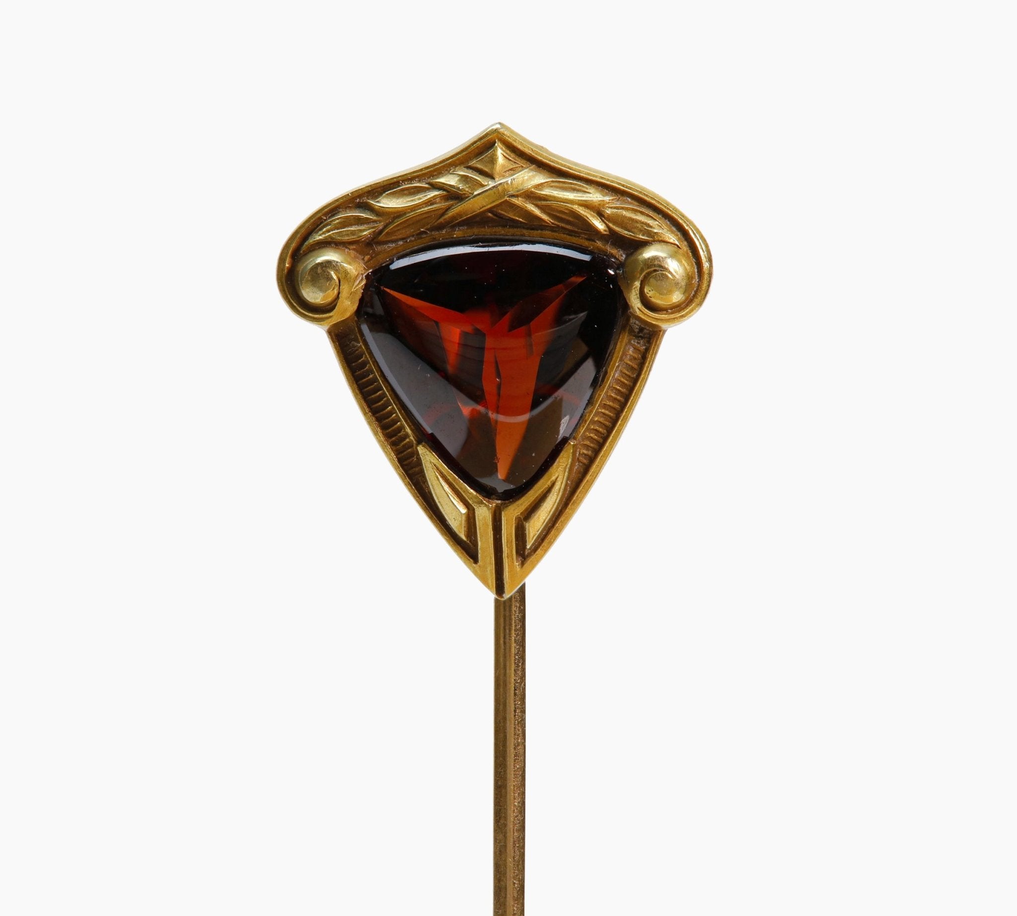 Transitional Gold Garnet Stick Pin