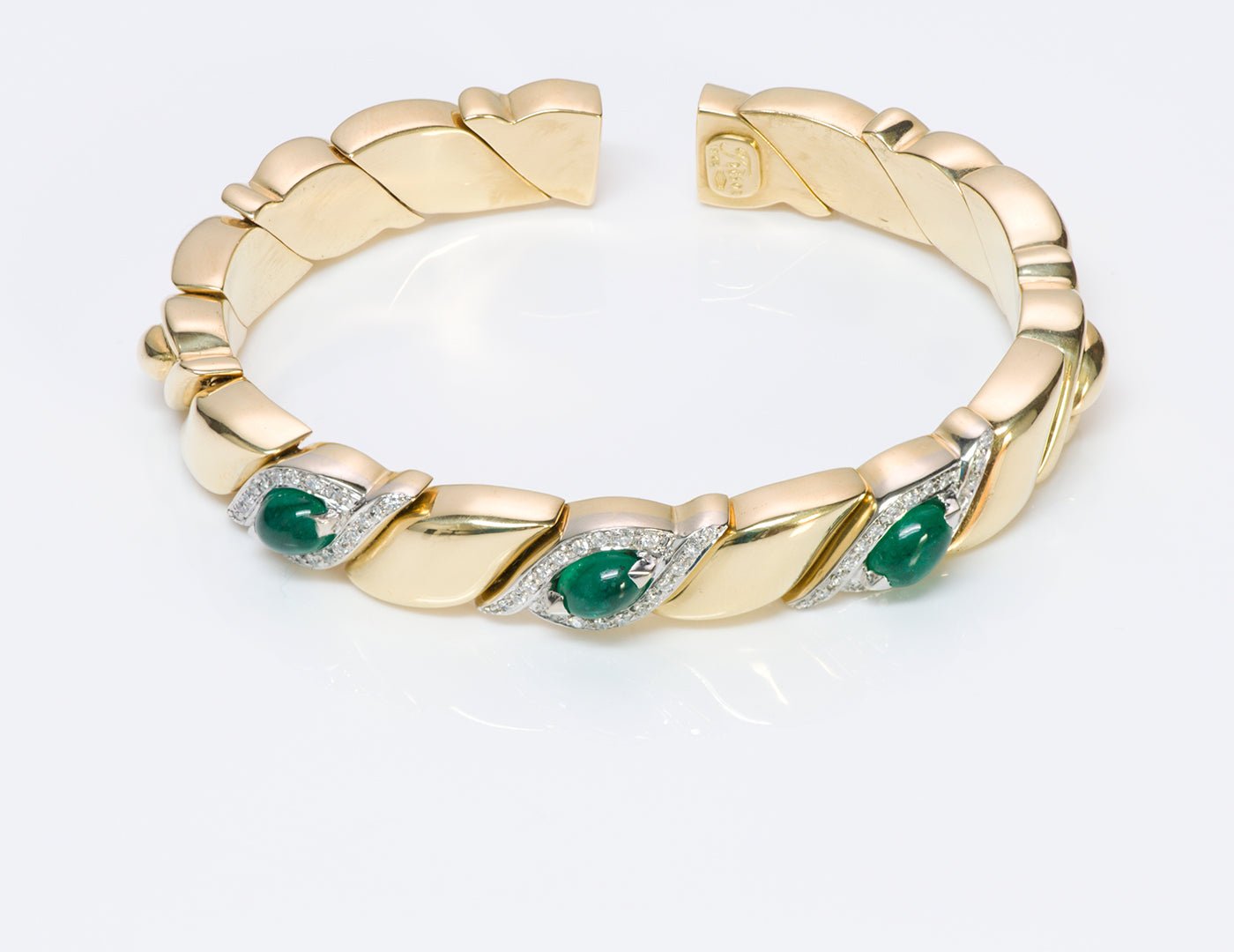 Trèsor 18K Gold Emerald Diamond Bracelet