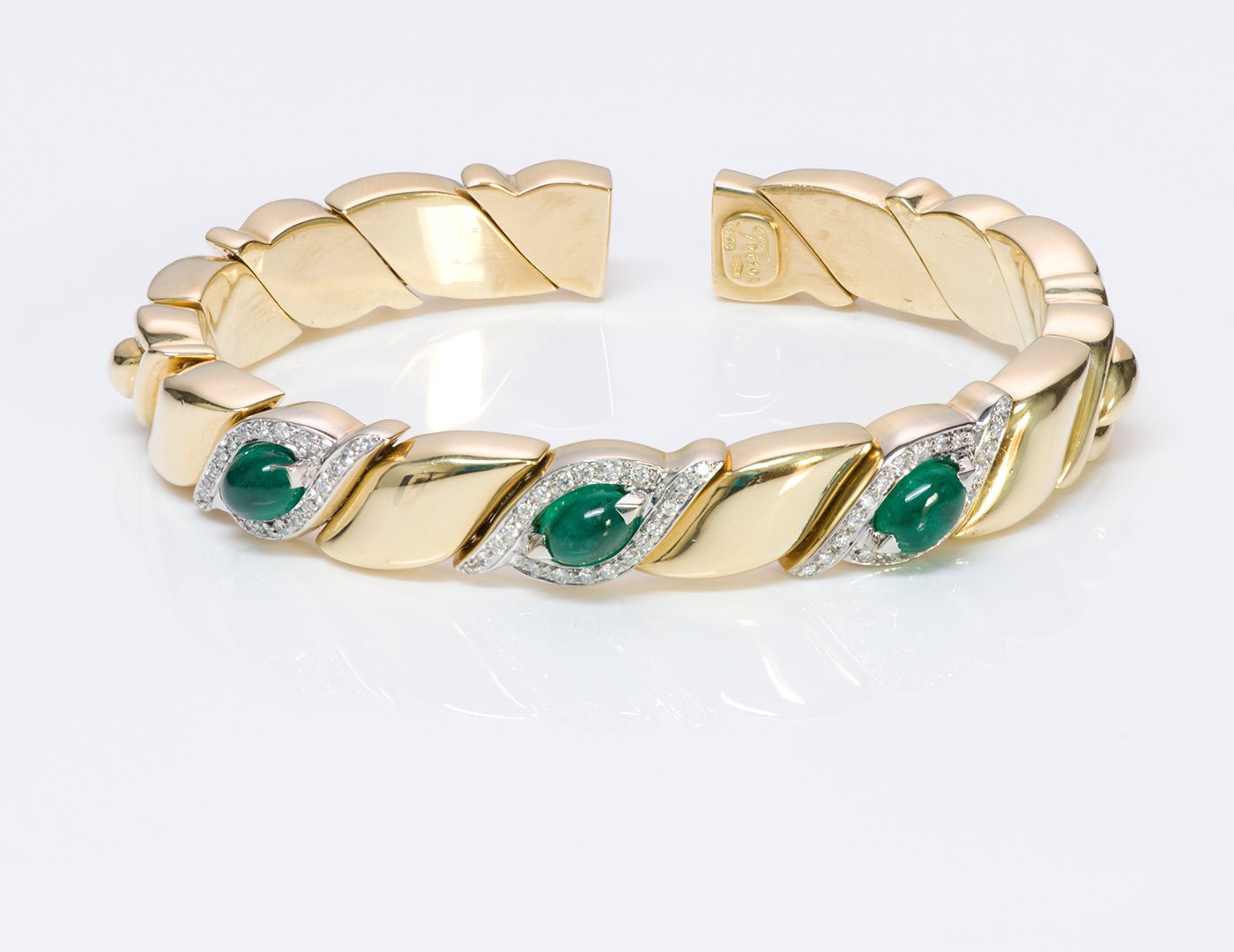 Trèsor 18K Gold Emerald Diamond Bracelet