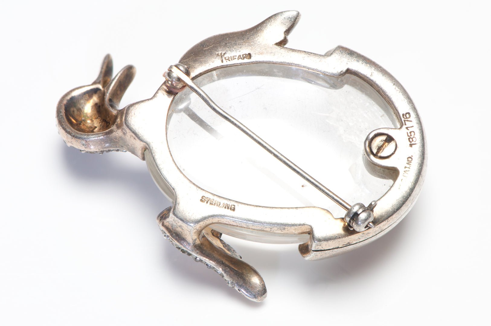 Trifari 1940’s Alfred Philippe Sterling Jelly Belly Hatchling Duckling Brooch