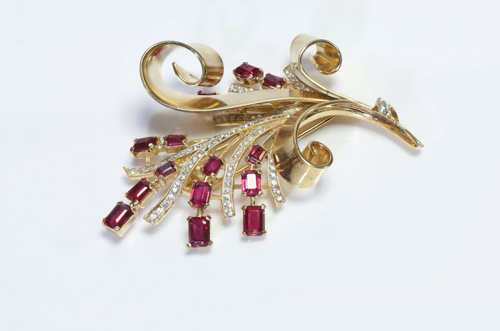 TRIFARI 1940’s Alfred Philippe Sterling Silver Flower Brooch