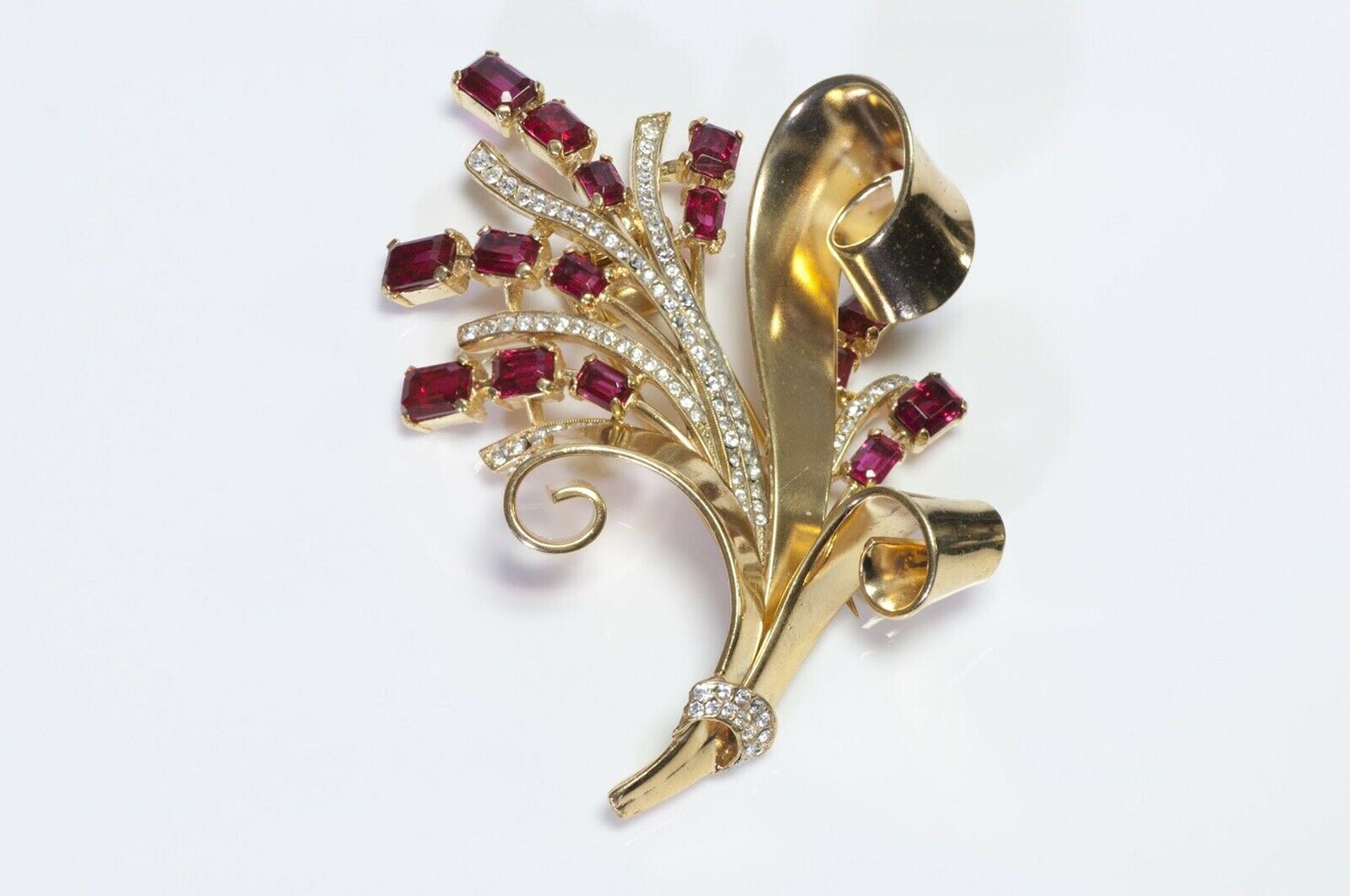TRIFARI 1940’s Alfred Philippe Sterling Silver Flower Brooch