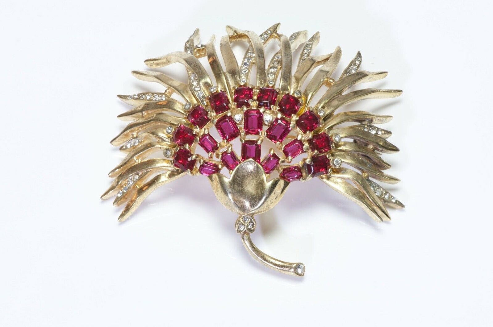 TRIFARI 1944 Alfred Philippe Sterling Chrysanthemum Flower Brooch