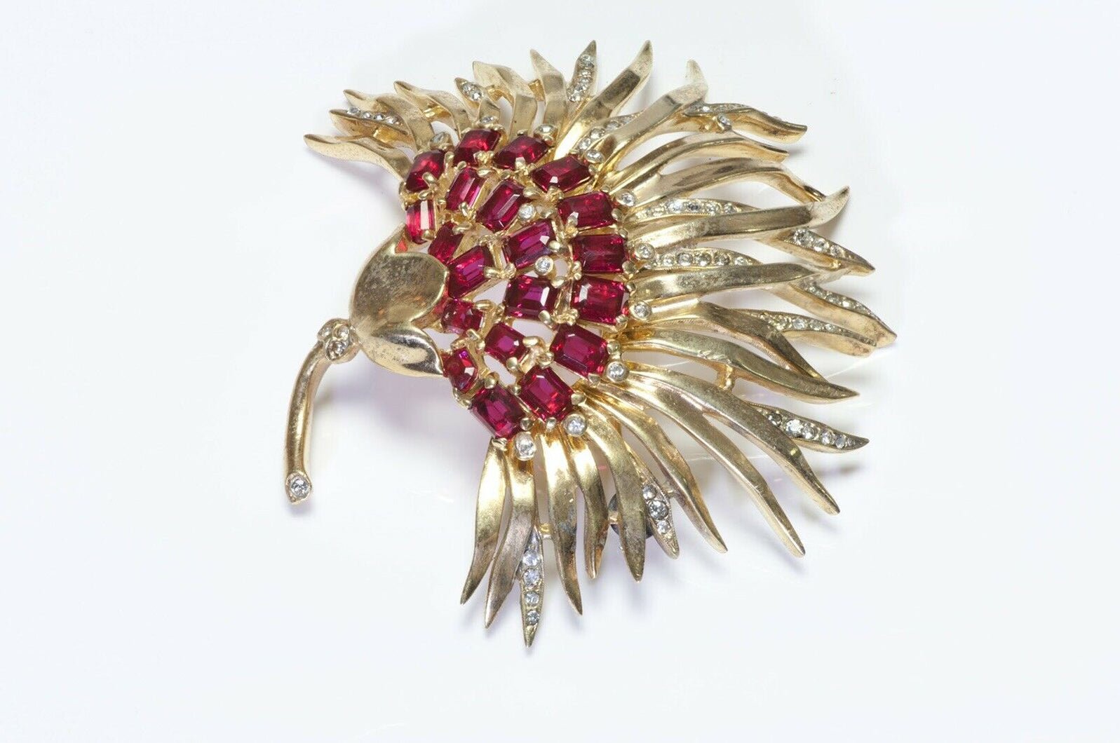 TRIFARI 1944 Alfred Philippe Sterling Chrysanthemum Flower Brooch