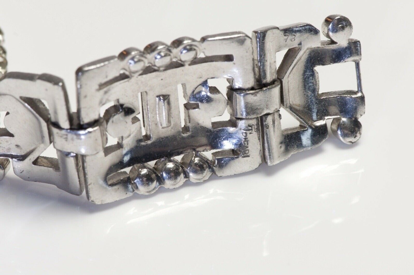 TRIFARI Alfred Philippe Art Deco Style Rhodium Plated Crystal Bracelet