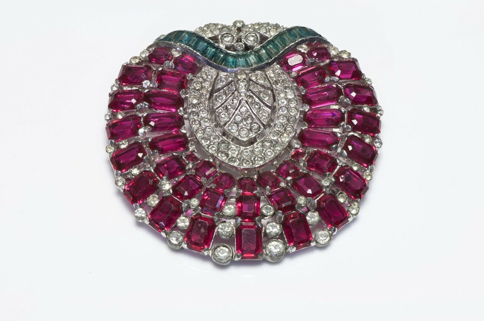 Trifari KTF 1930’s Alfred Philippe Crystal Dress Clip Brooch
