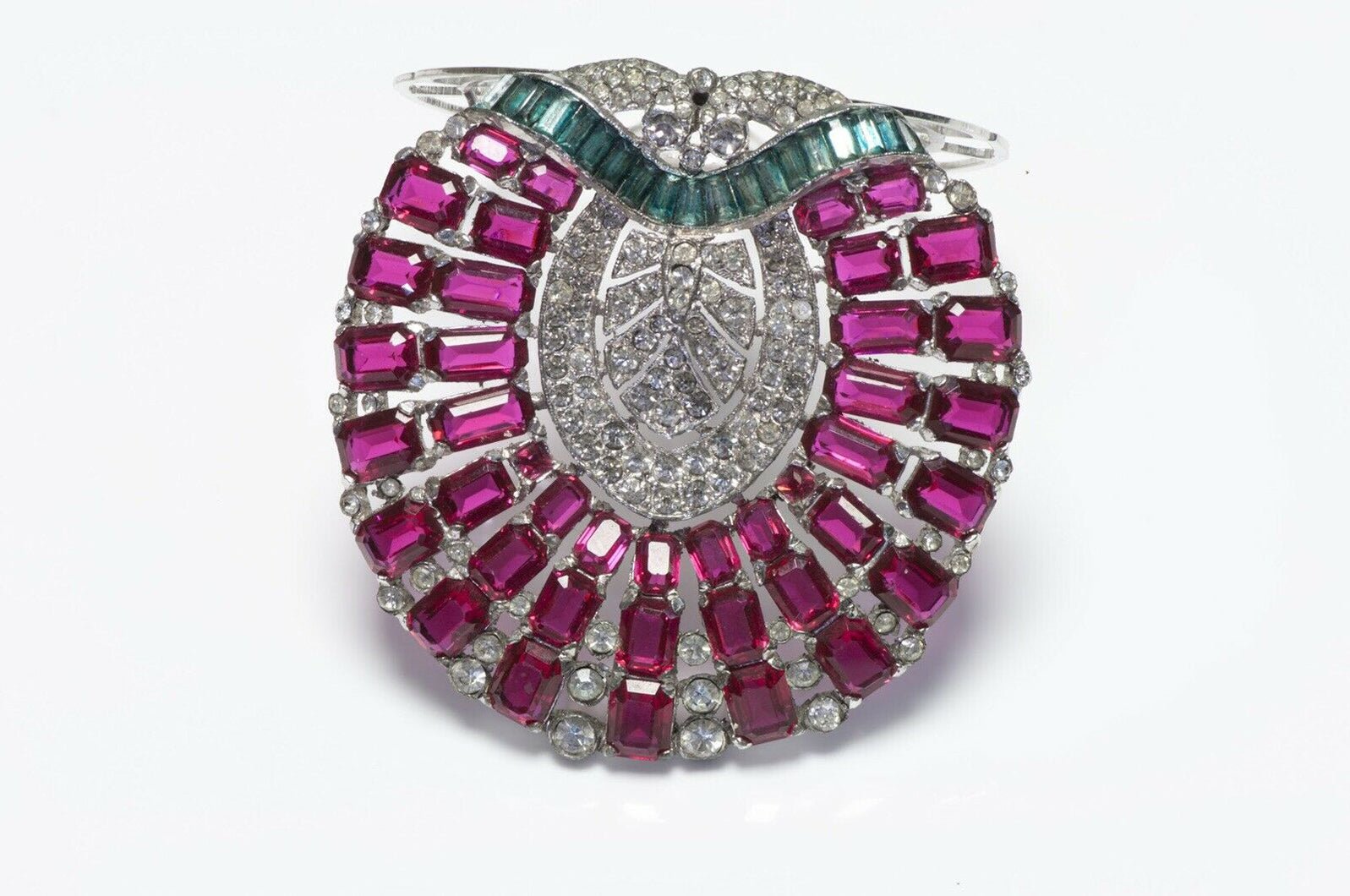 Trifari KTF 1930’s Alfred Philippe Crystal Dress Clip Brooch