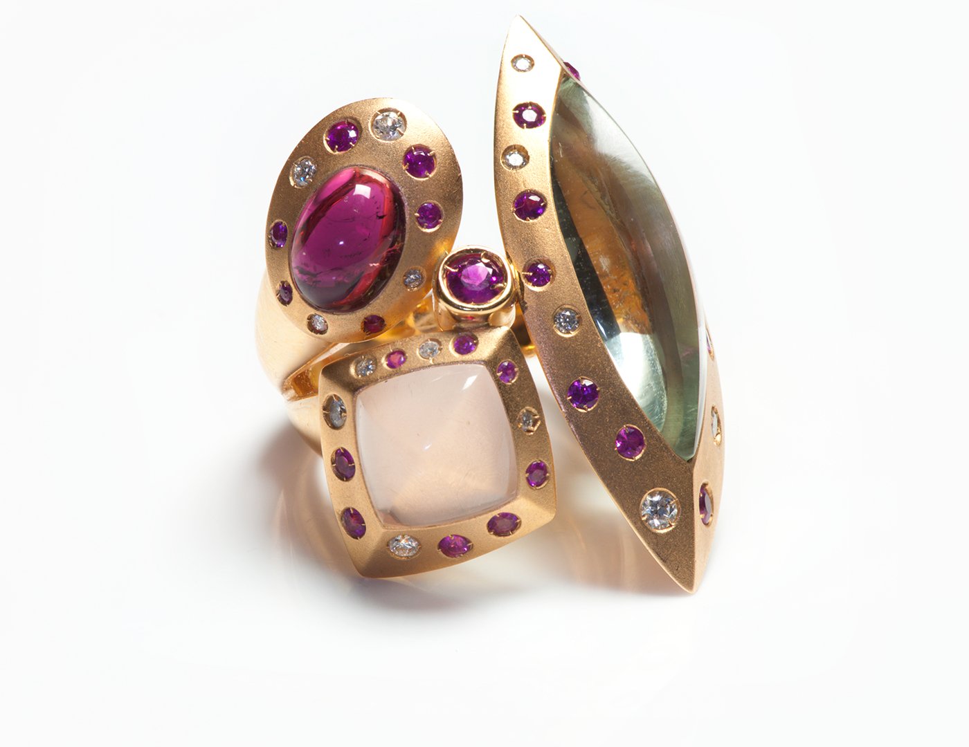 Valente 18K Yellow Gold Gemstone Ring