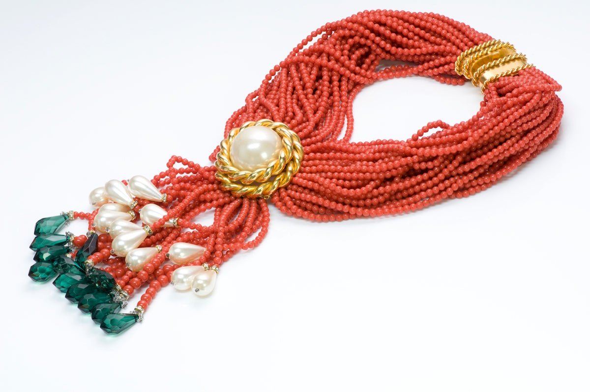Valentino Coral Pearl Necklace