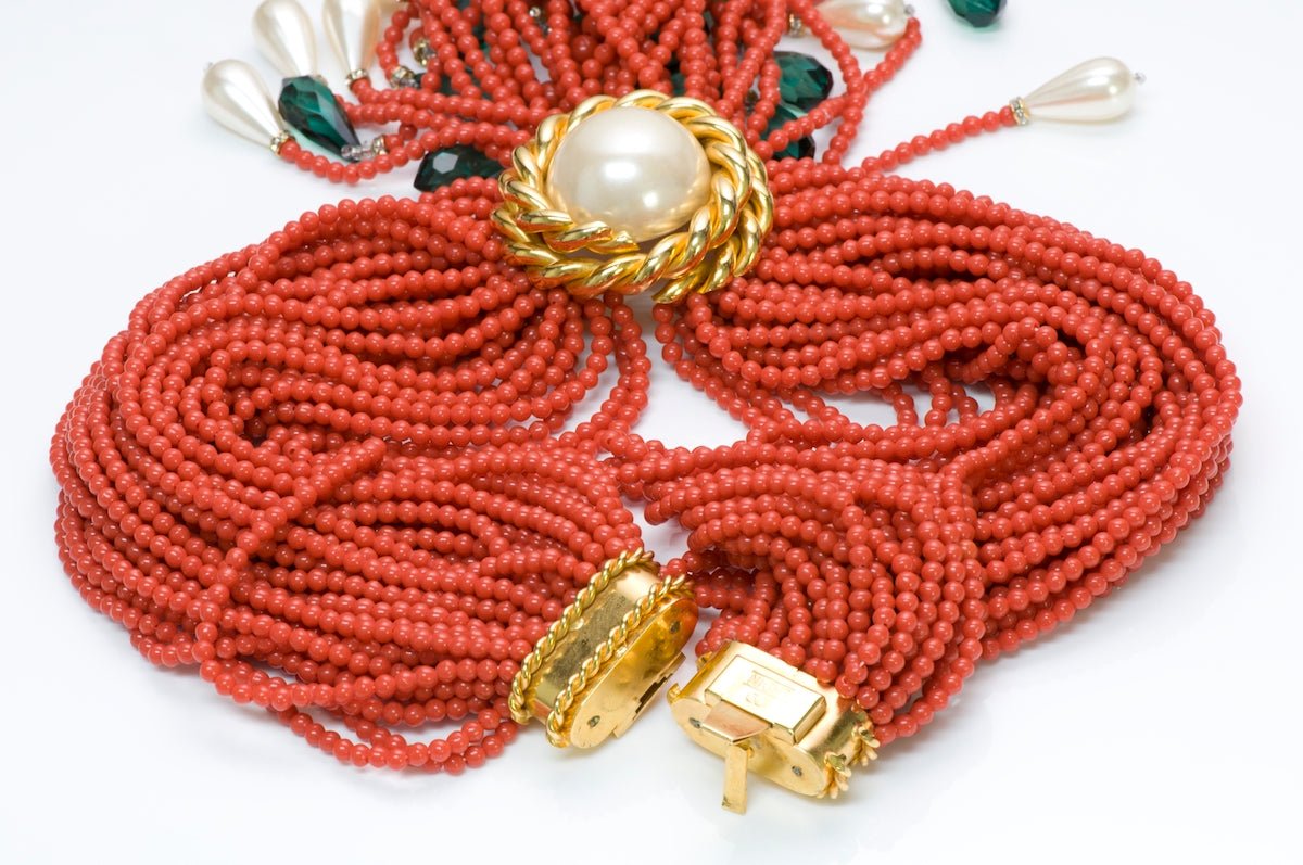 Valentino Coral Pearl Necklace