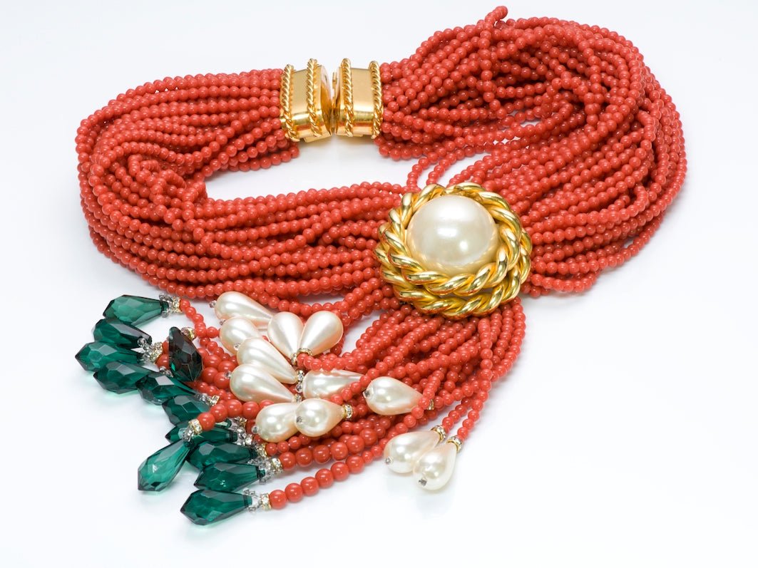 Valentino Coral Pearl Necklace