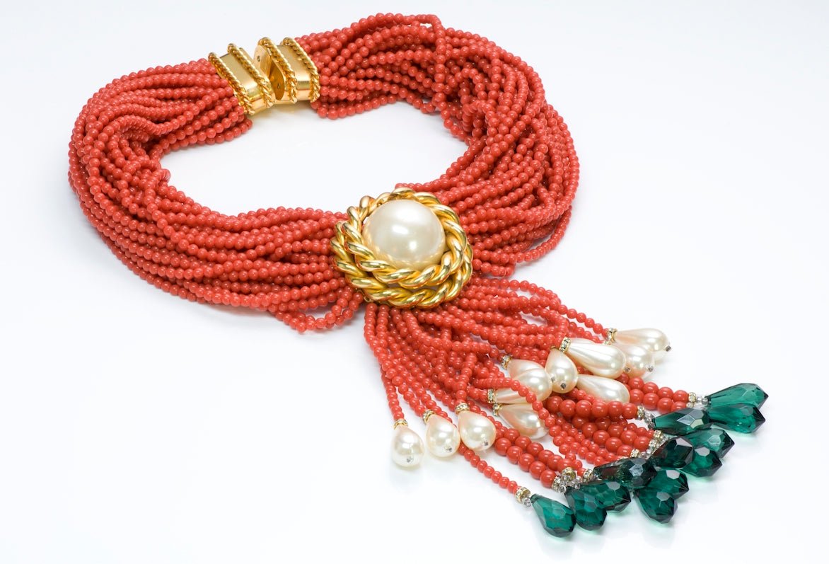 Valentino Coral Pearl Necklace