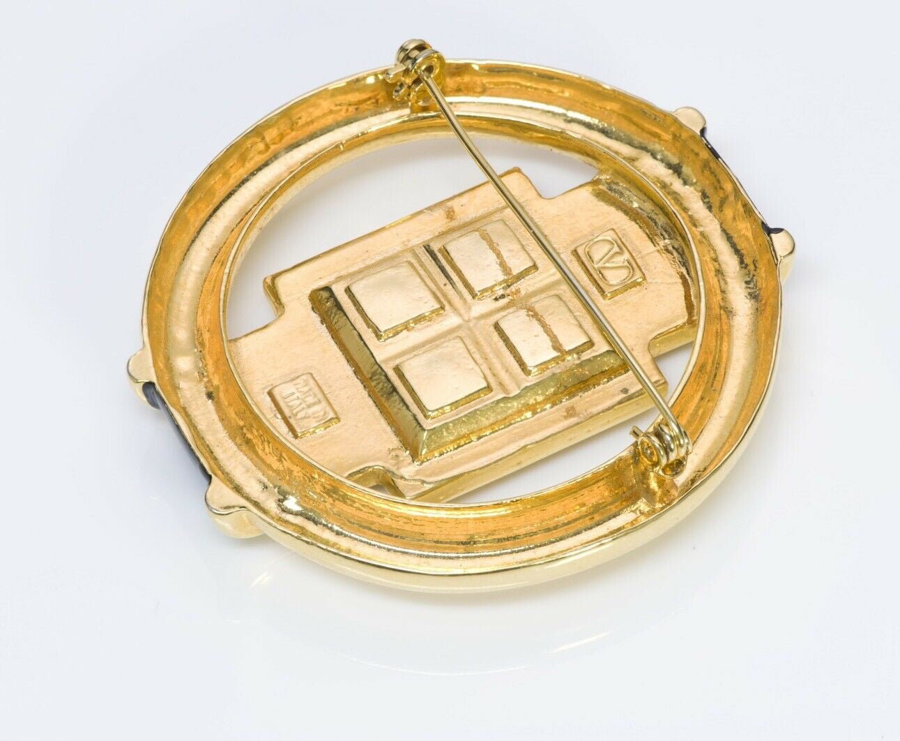 Valentino Garavani 1980’s Art Deco Style Crystal Brooch