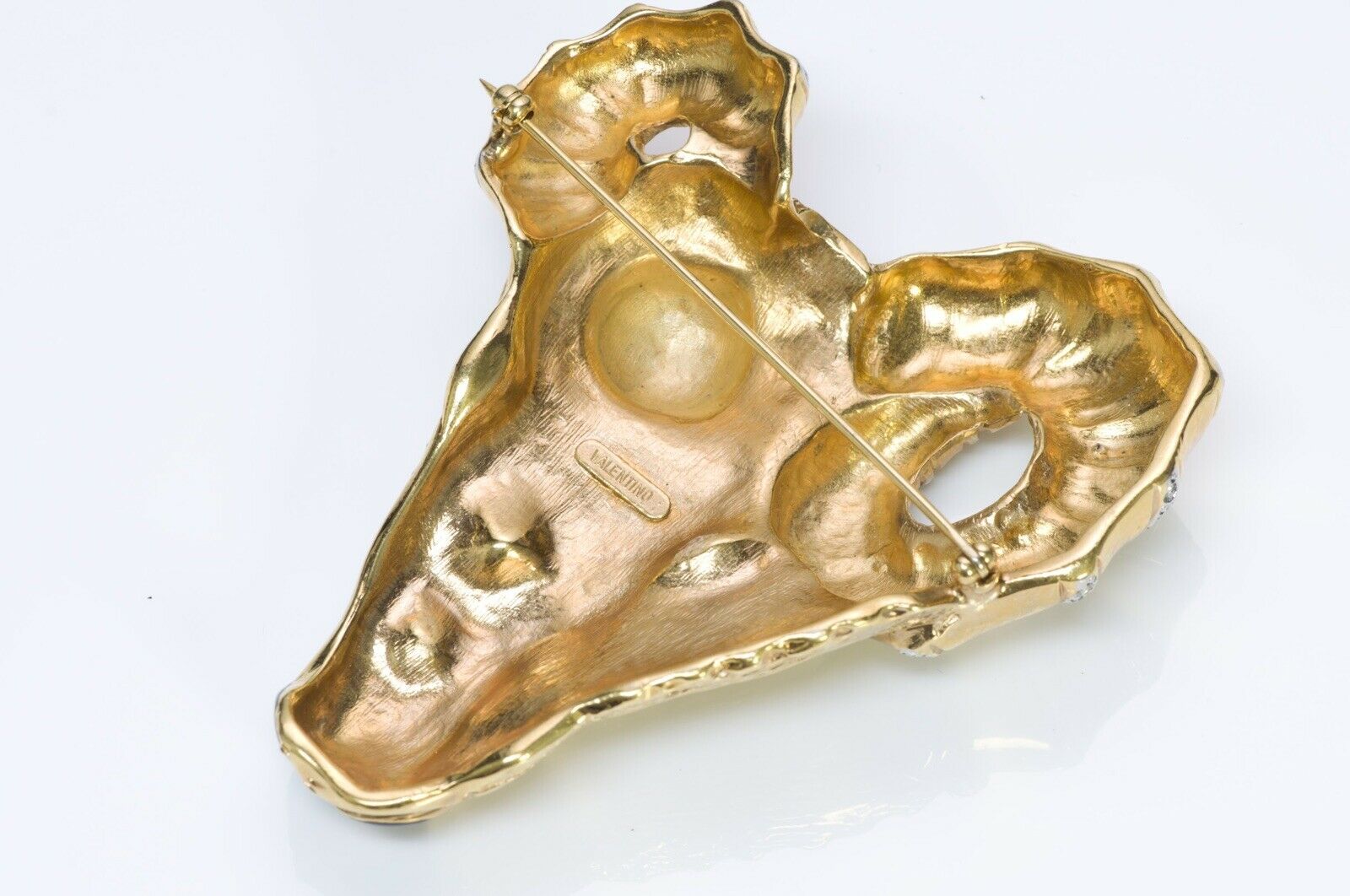 Valentino Garavani Couture Enamel Crystal Ram Brooch