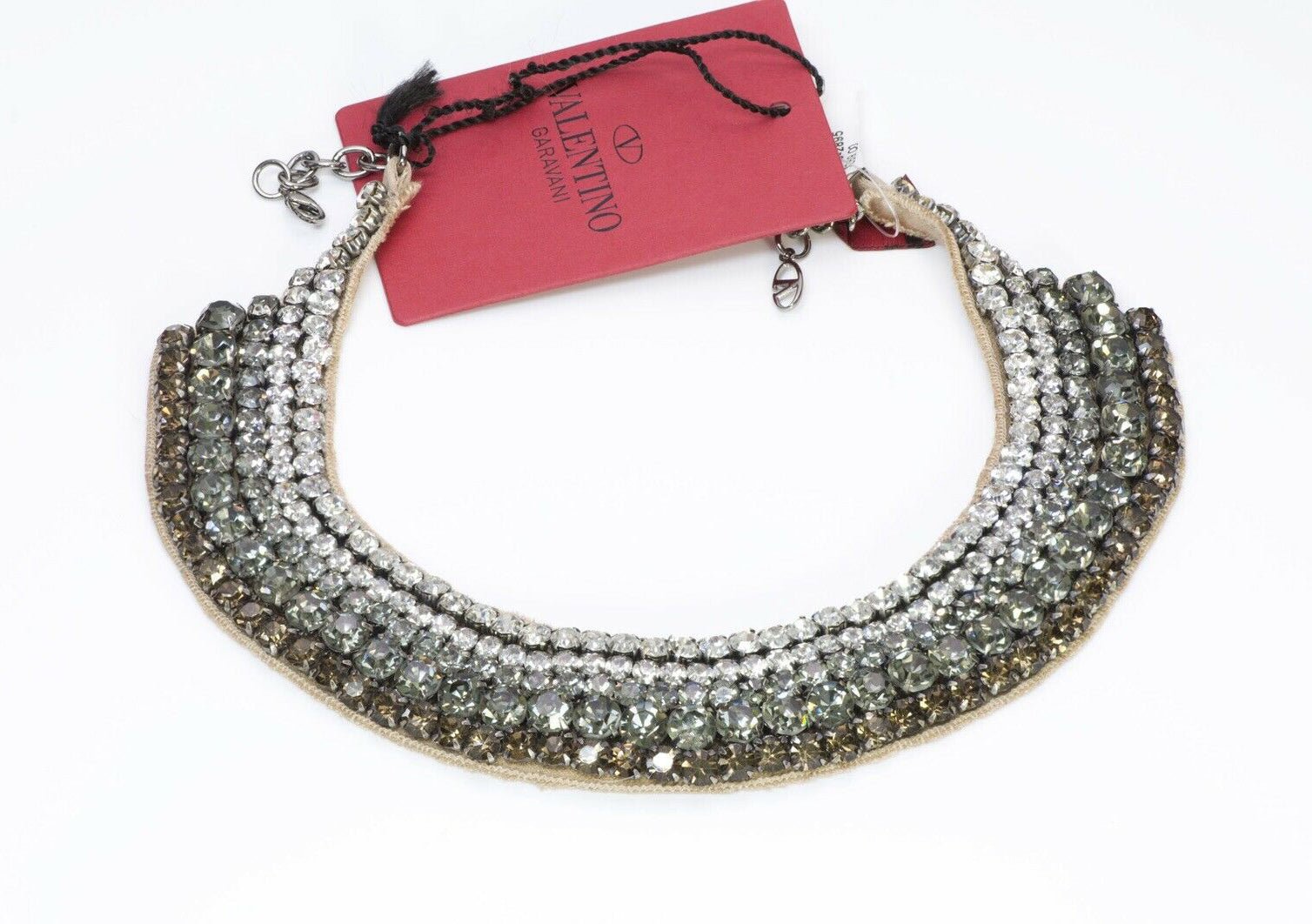 Valentino Garavani Crystal Beaded Bib Necklace