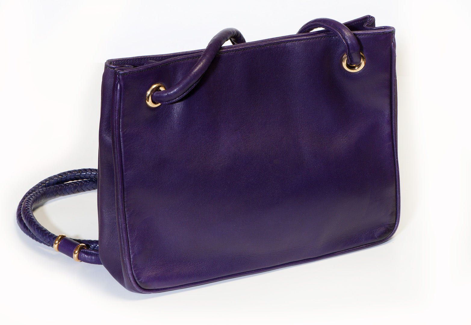 Valentino Garavani Purple Leather Crossbody Shoulder Bag
