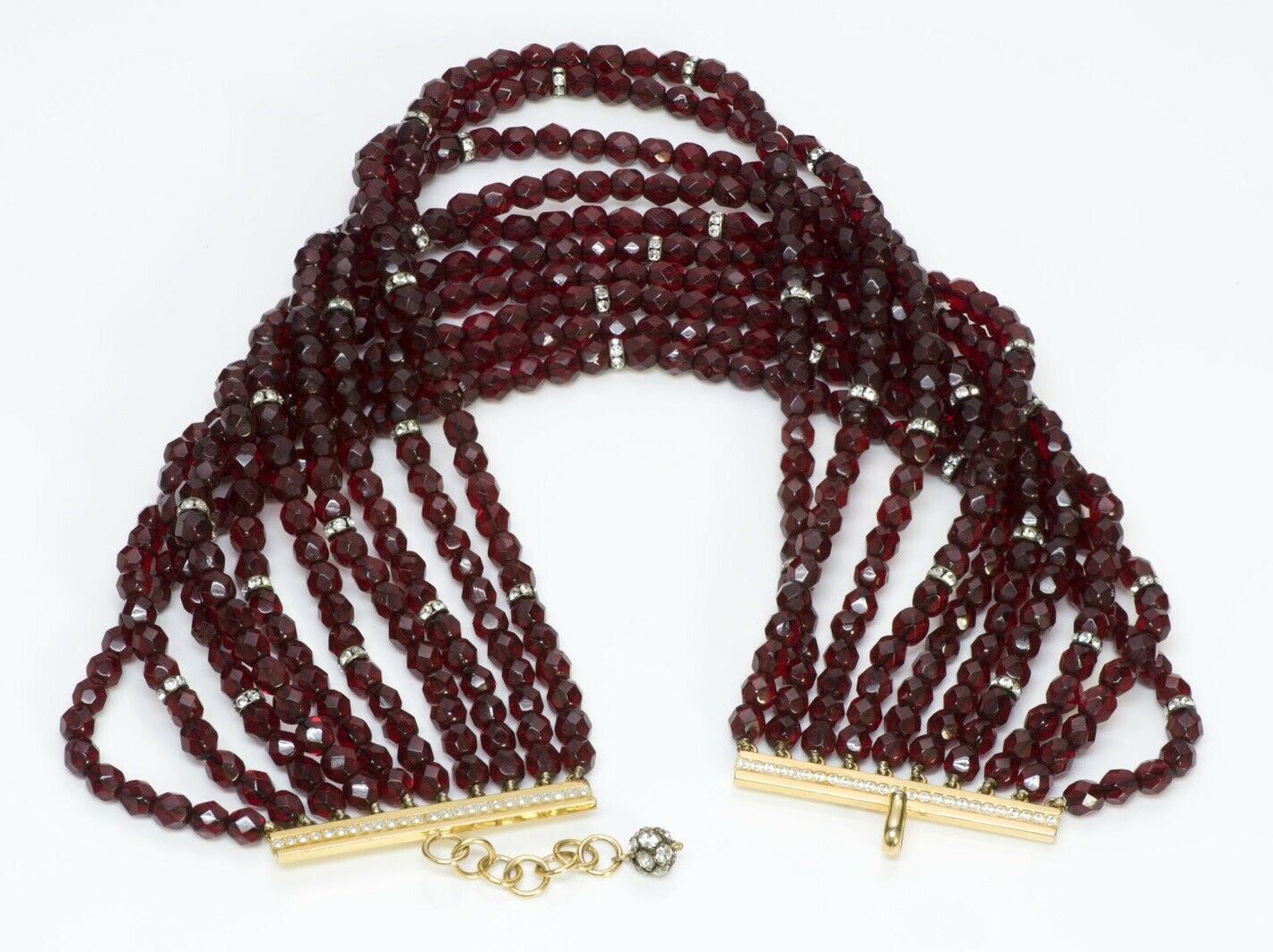 VALENTINO Garavani Red Beads Choker Necklace