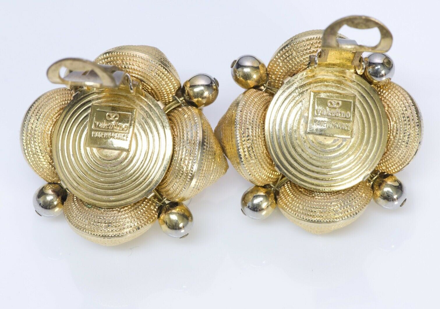 VALENTINO Garavani Textured Shell Earrings Made in France