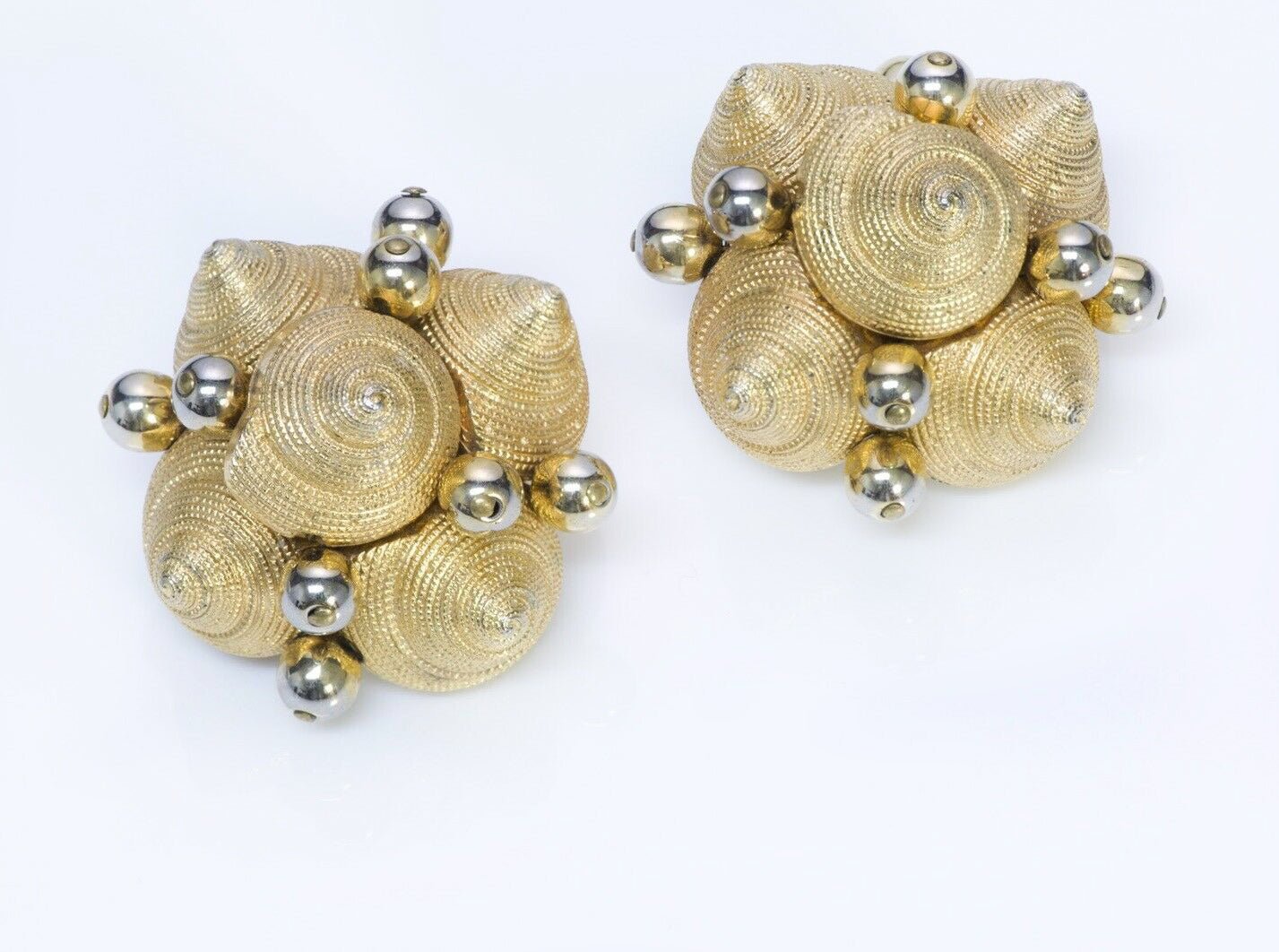 VALENTINO Garavani Textured Shell Earrings Made in France