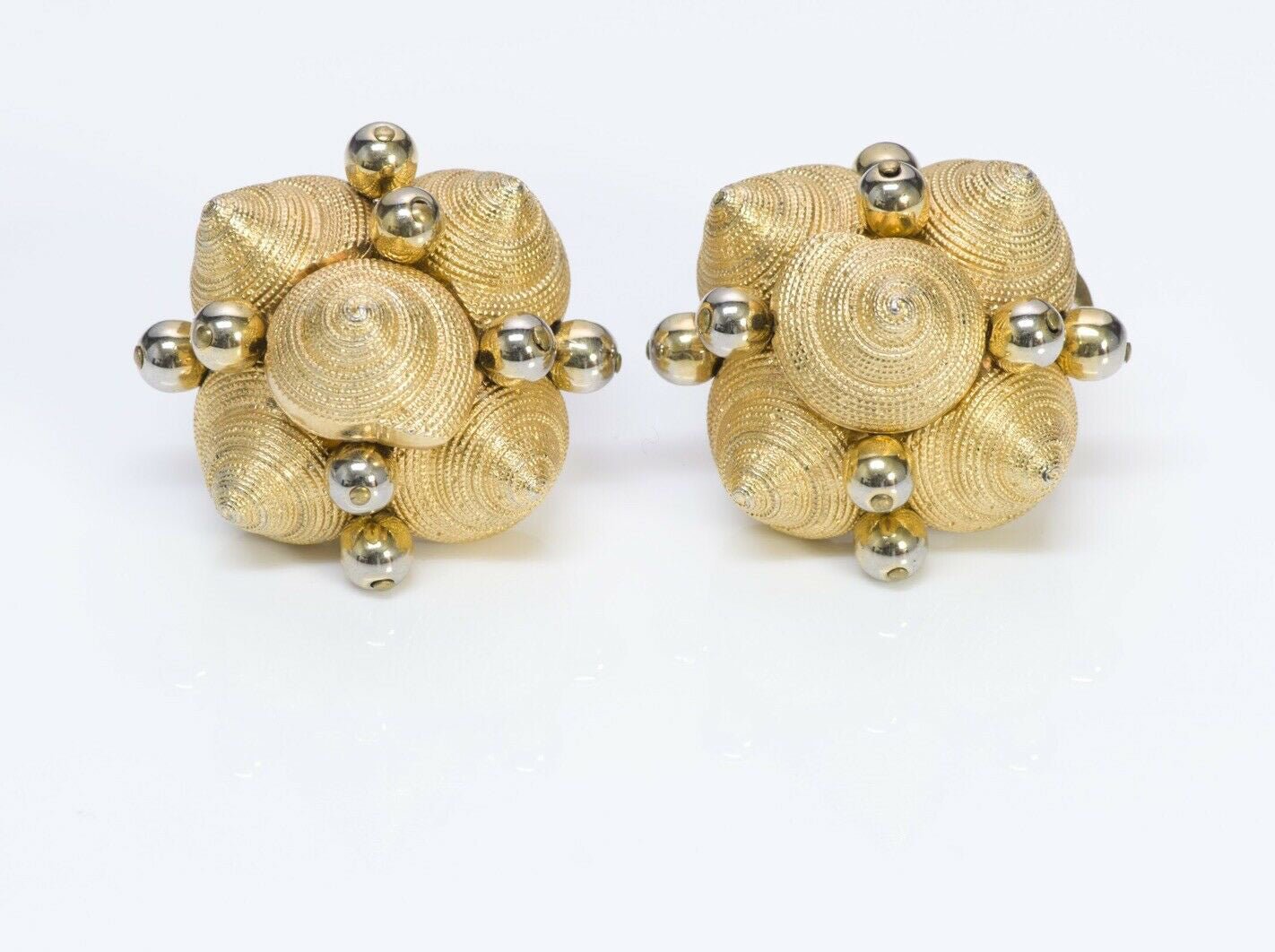 VALENTINO Garavani Textured Shell Earrings Made in France