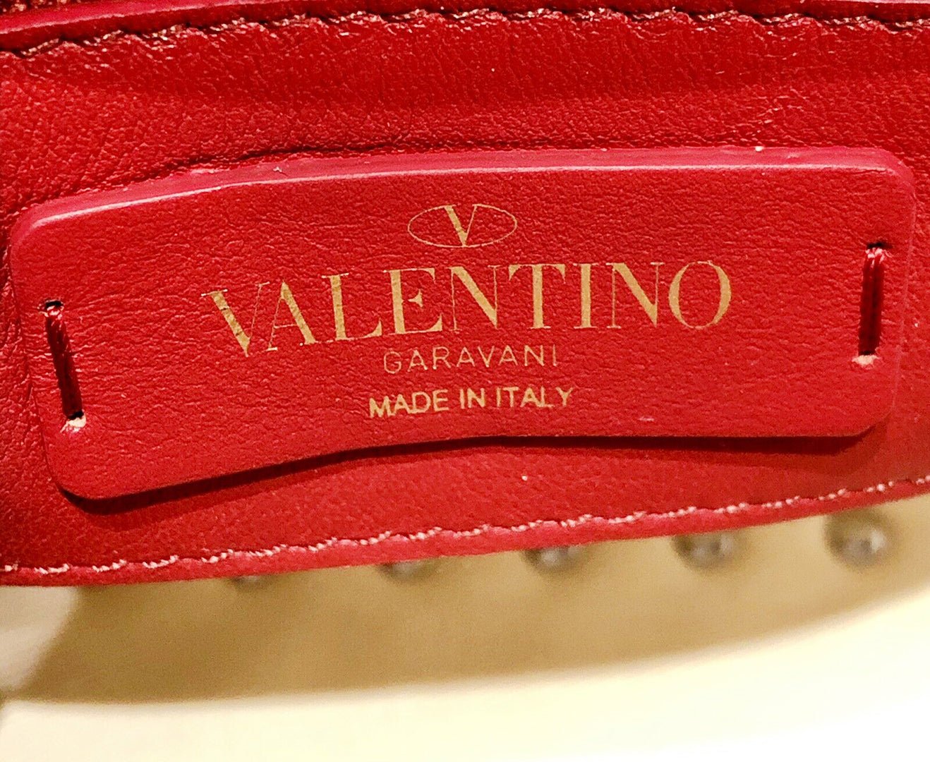 VALENTINO Leather Rockstud Saddle Crossbody Bag