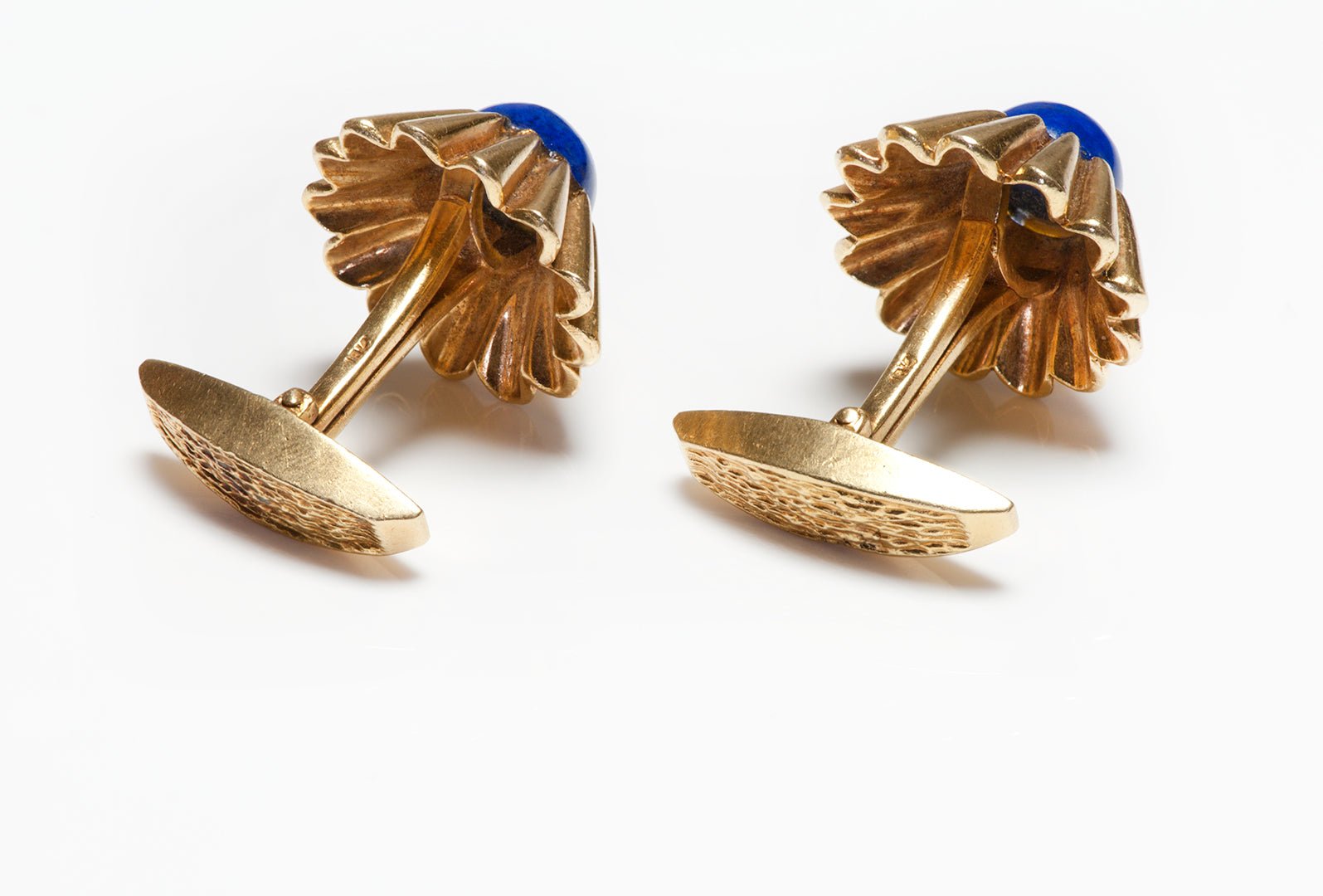 Van Cleef & Arpels 18K Yellow Gold Lapis Cufflinks