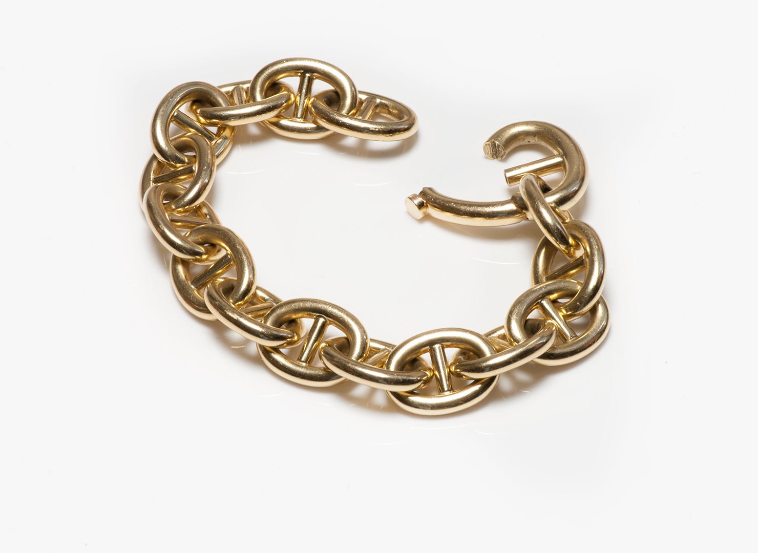 Vesco 18K Yellow Gold Chaine d'Ancre Style Link Bracelet